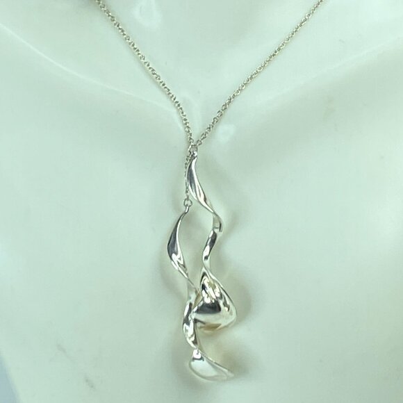 Tiffany & Co.Frank Gehry Orchid Double Sterling 925 Necklace 16" 8.5g JR572